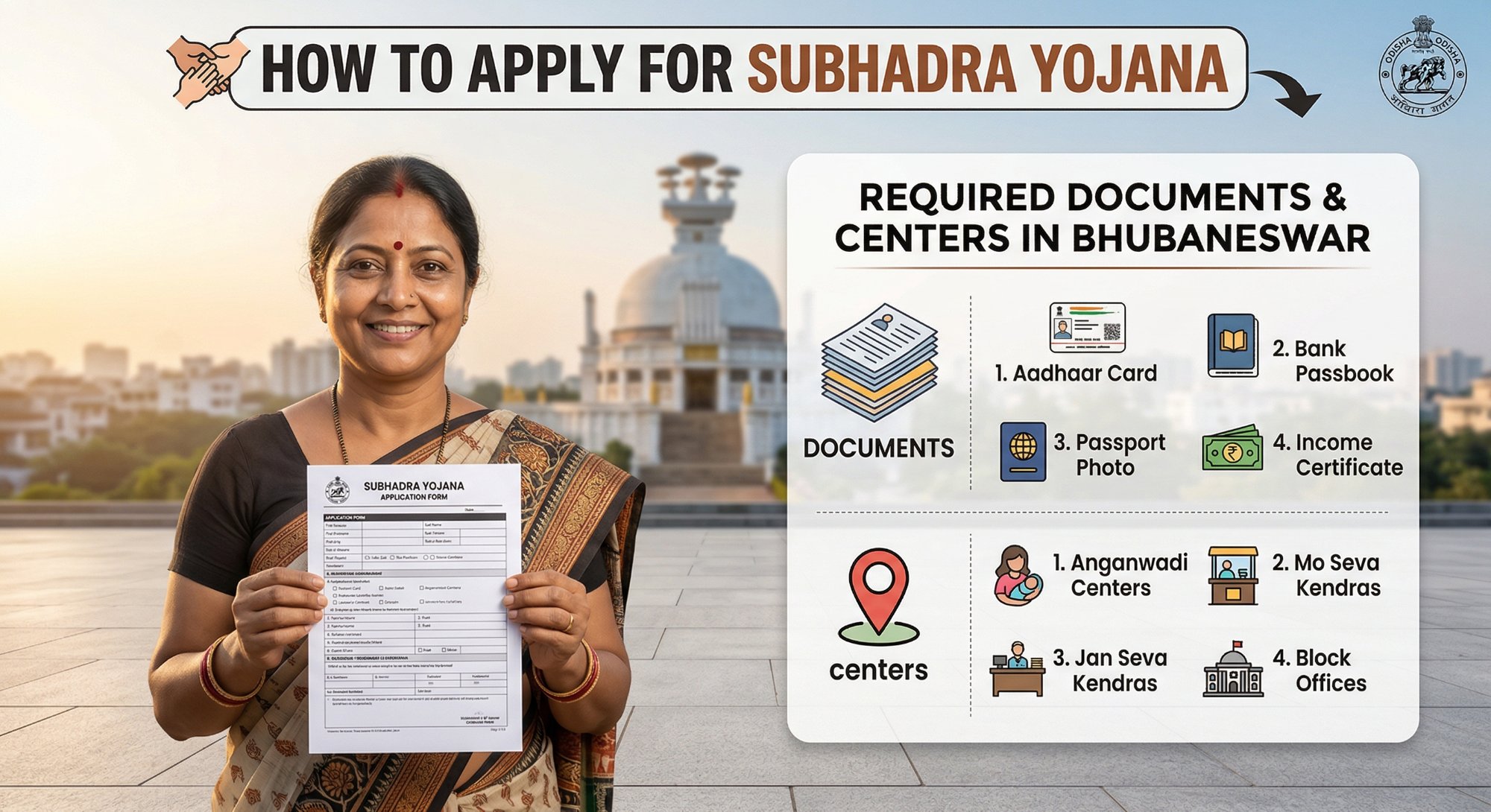 How to Apply for Subhadra Yojana — Documents and Centers in Bhubaneswar